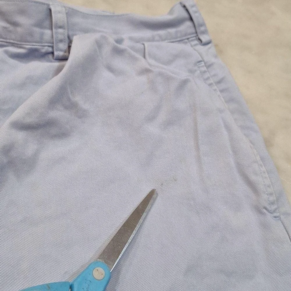 Vintage‎ Polo Ralph Lauren Light Blue Pleated Chinos Tyler Shorts 90s Sz 34-36